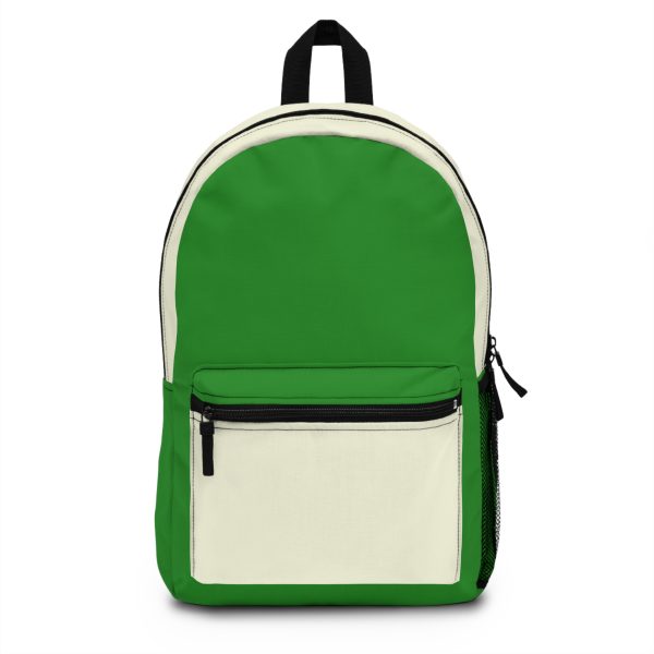 Forest Green and Beige Backpack