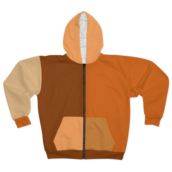 Earthy Tones Camo Zip Hoodie (AOP)