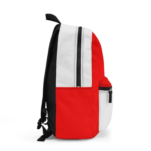 Bold Red and White Backpack - Image 2