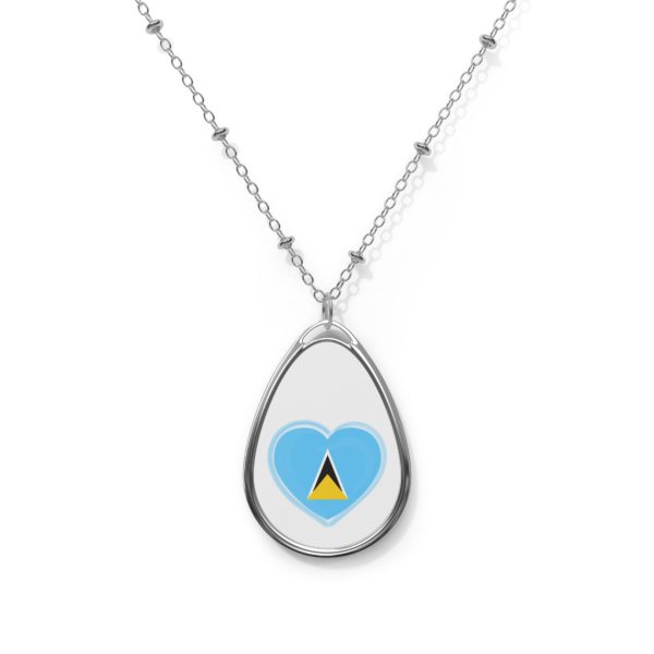 St.Lucia We Love Oval Necklace