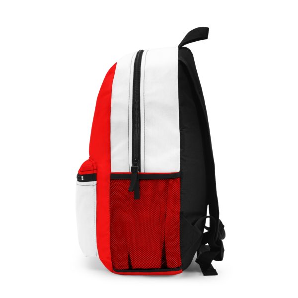 Bold Red and White Backpack - Image 3