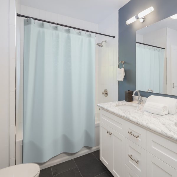 Light Cyan Shower Curtains - Image 3