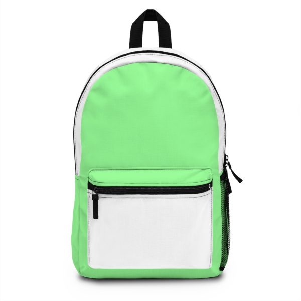 Mint Green and White Backpack