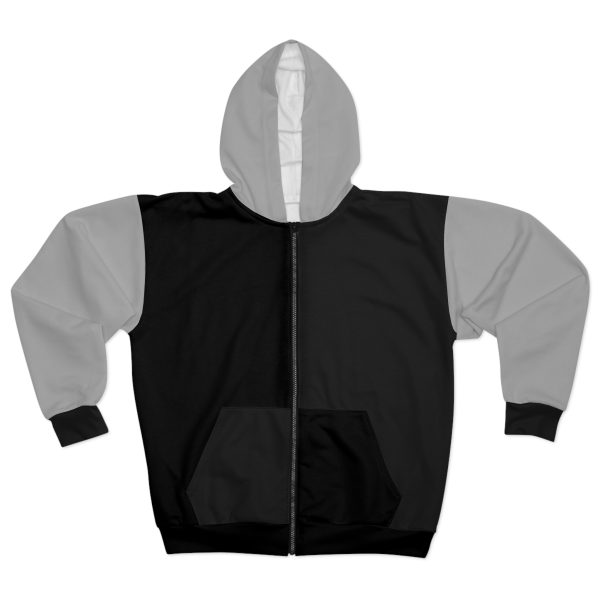 Monochrome Minimalist Zip Hoodie (AOP)