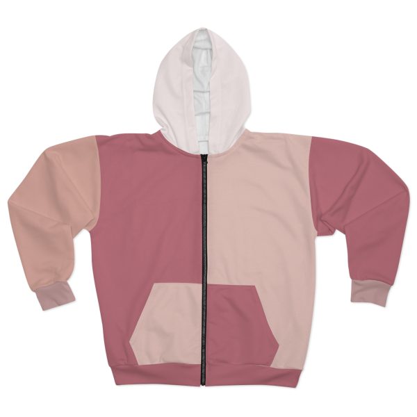 Rose Gold Elegance Zip Hoodie (AOP)