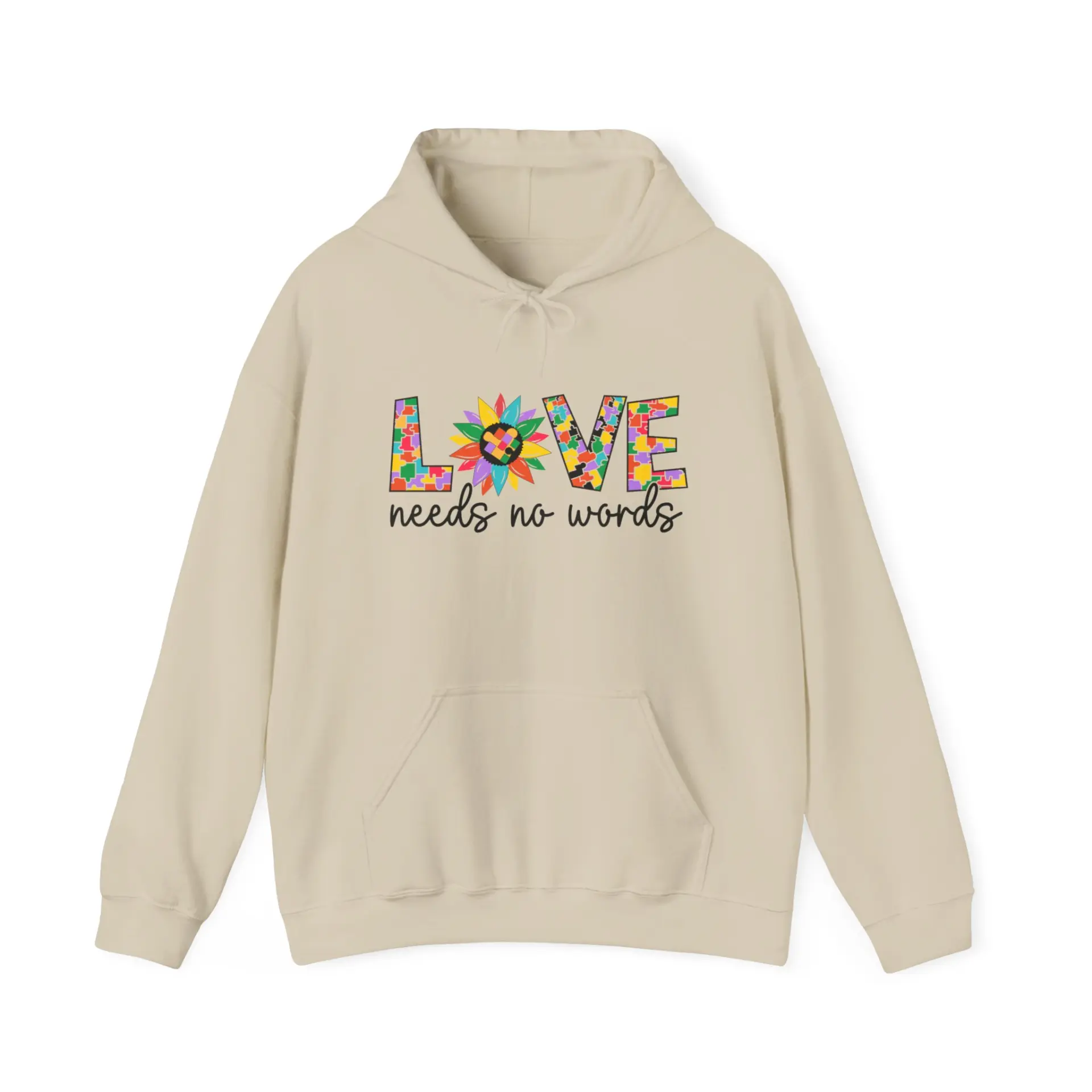 Love Needs No words Unisex Heavy Blend™ Hooded Sweatshirt