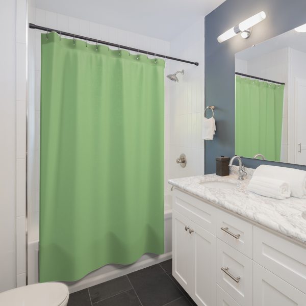 Pale Green Shower Curtains - Image 3