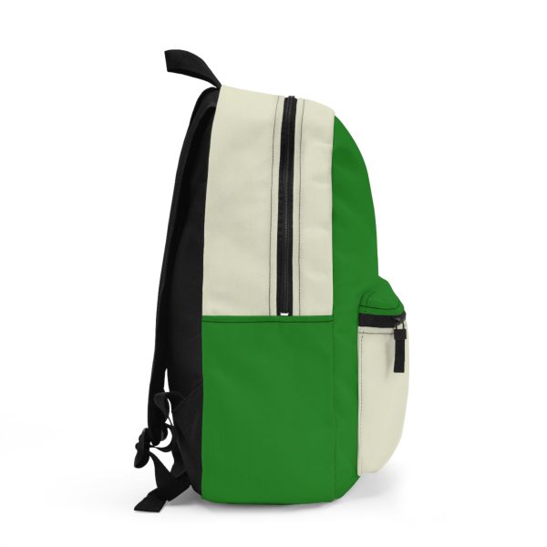 Forest Green and Beige Backpack - Image 2