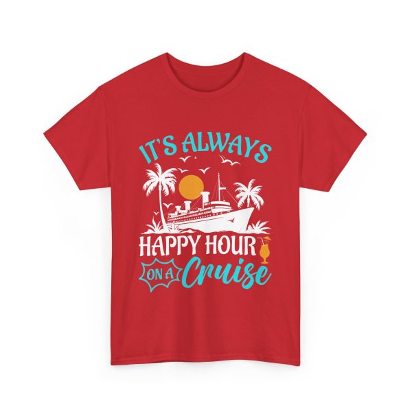 Cruise Happy Hour Unisex Heavy Cotton Tee - Image 3