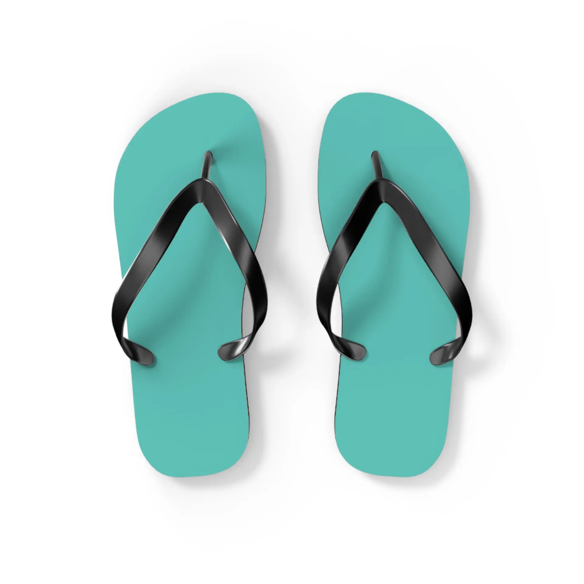 Turquoise flip flops