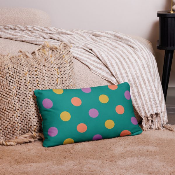 Polka Dot Green Pillow - Image 5