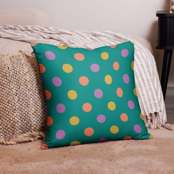 Polka Dot Green Pillow