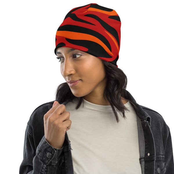 Fire All-Over Print Beanie - Image 4