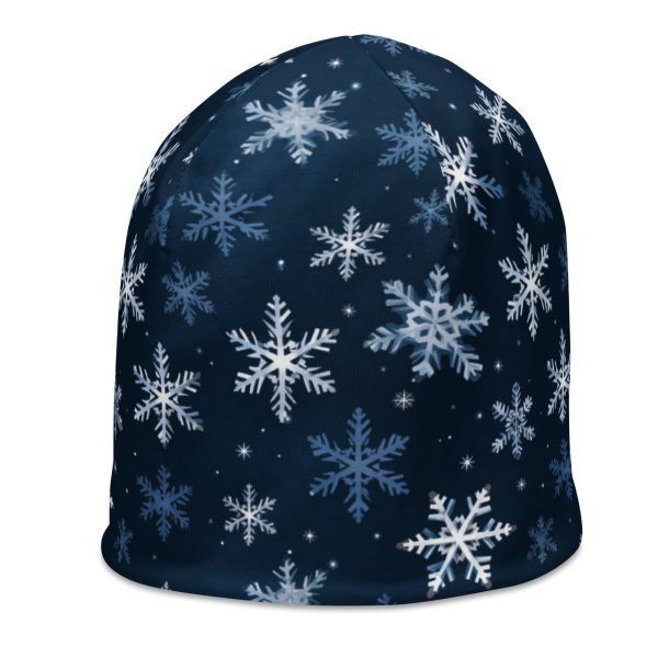 Snowflake All-Over Print Beanie - Image 4