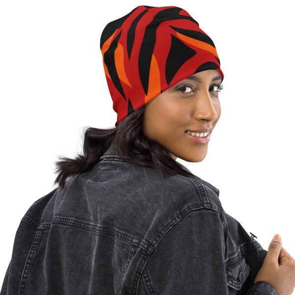 Fire All-Over Print Beanie - Image 3