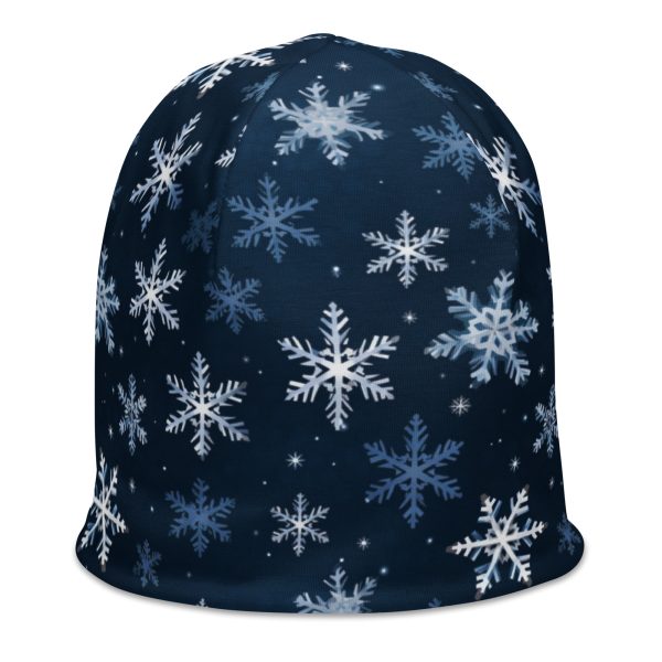 Snowflake All-Over Print Beanie - Image 3