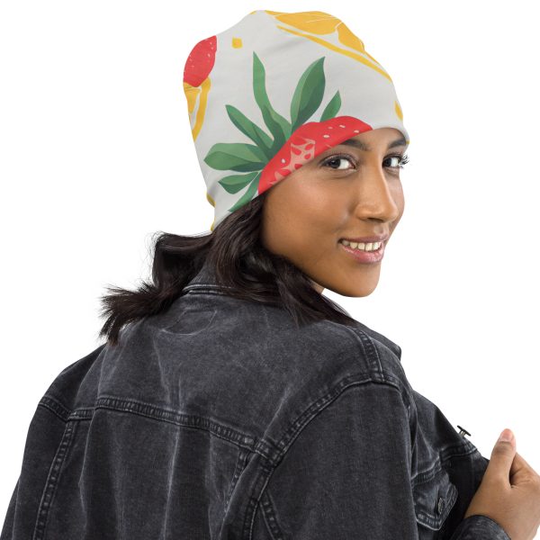 Citrus All-Over Print Beanie - Image 3