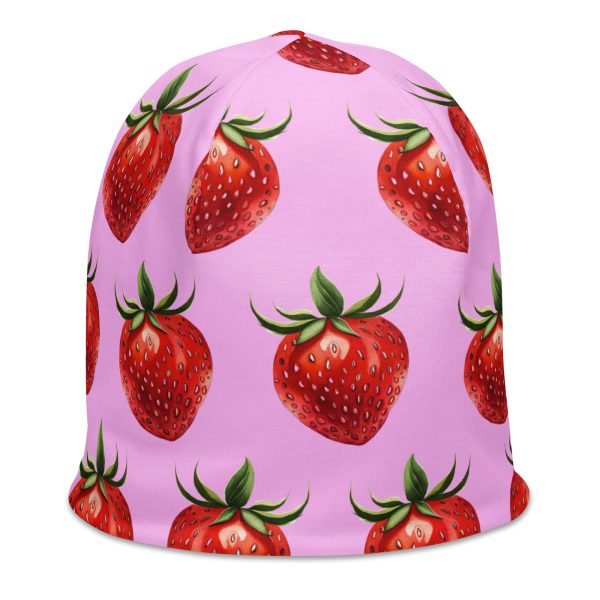 Strawberry All-Over Print Beanie - Image 3