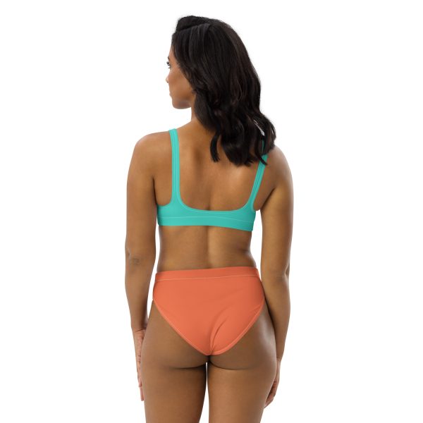 Turquoise Coral high-waisted bikini - Image 4