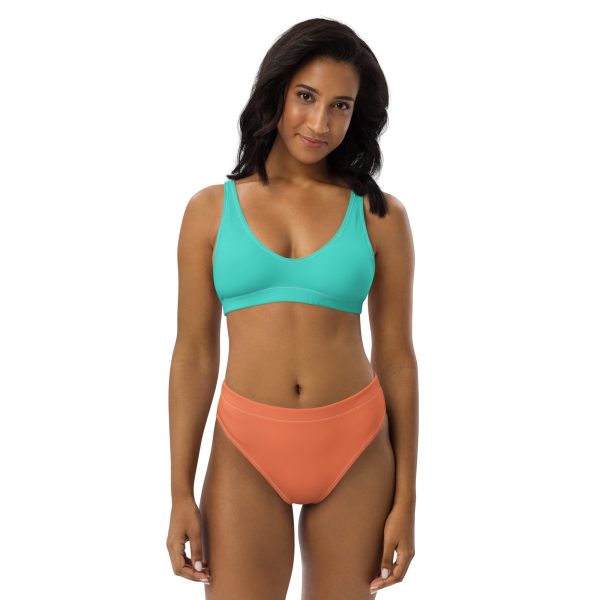 Turquoise Coral high-waisted bikini