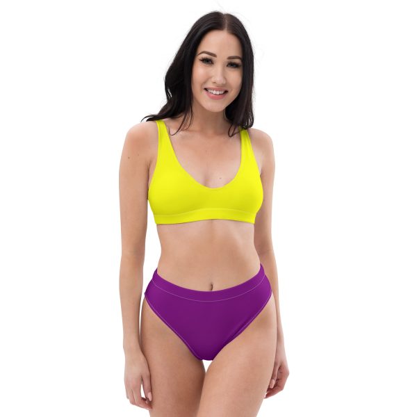 Sunflower Dream high-waisted bikini