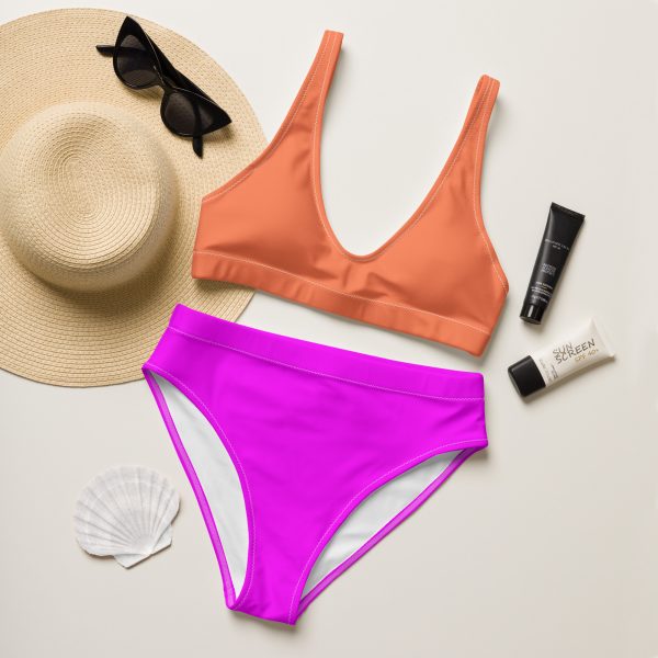 Sunset Organge high-waisted bikini