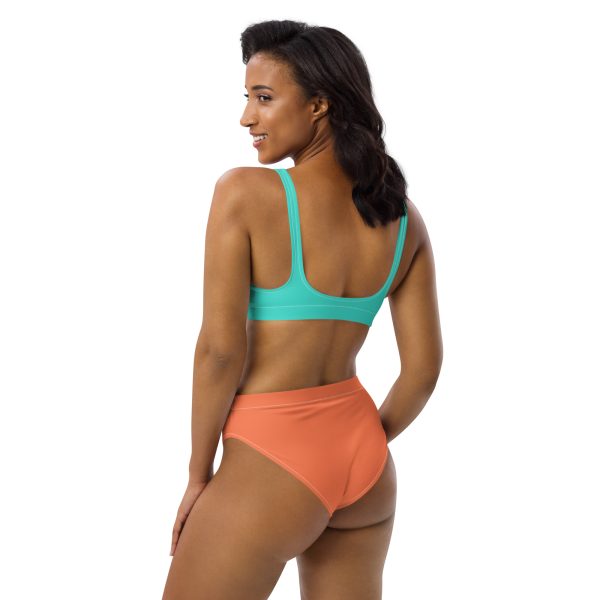 Turquoise Coral high-waisted bikini - Image 5