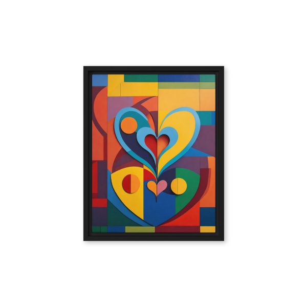 Vibrant Heart Abstract Wall Art – Bold Geometric Design - Image 4