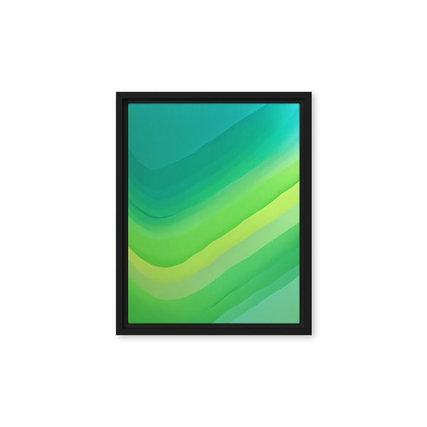 Emerald Waves Abstract Canvas Print - Image 4