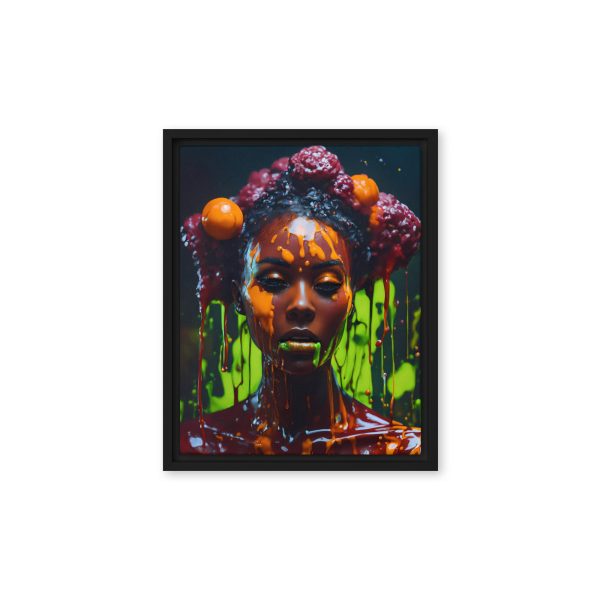 Bold Neon Drip Art – Striking Afrocentric Portrait - Image 4