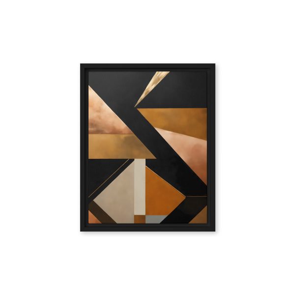 Golden Geometry Abstract Canvas Print - Image 4