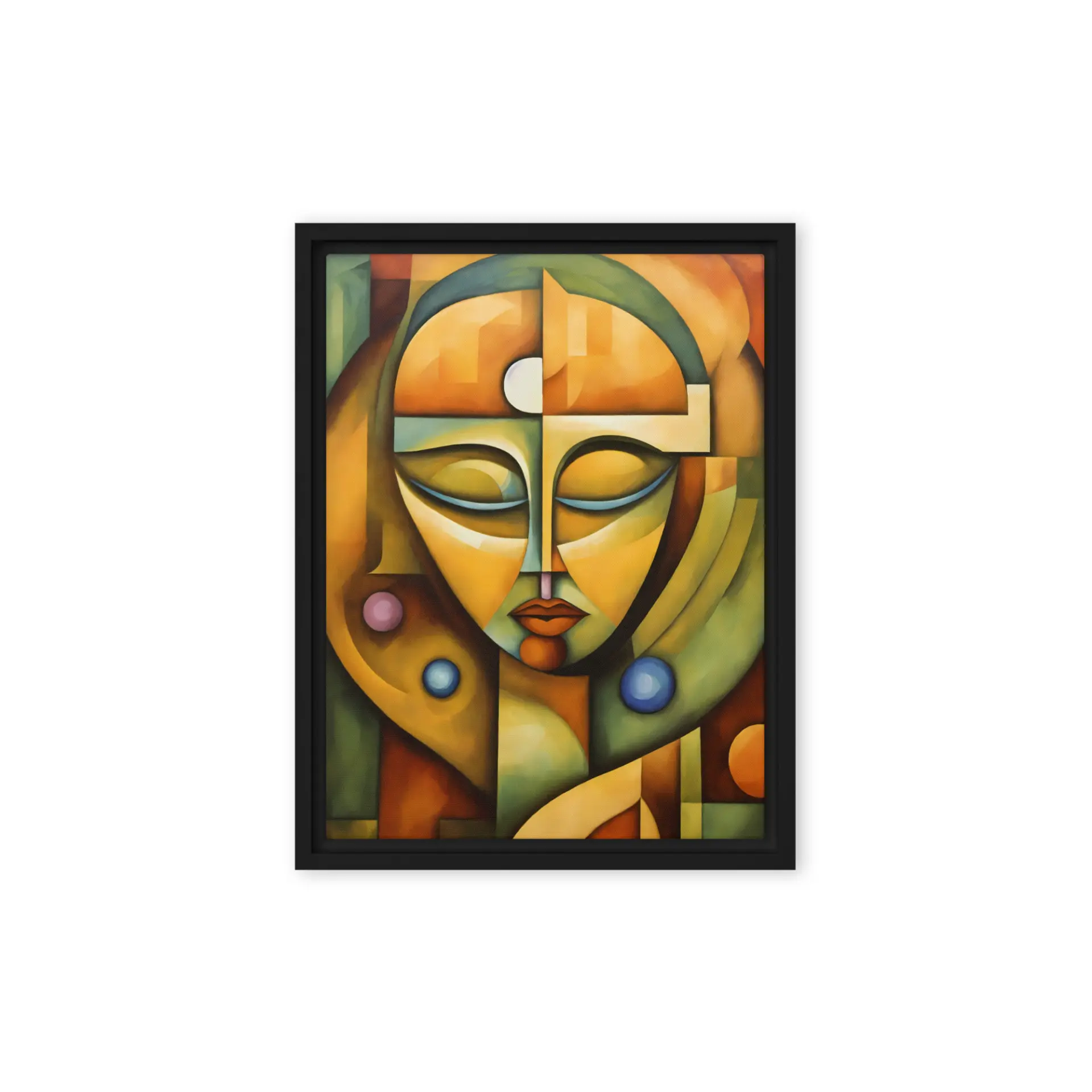 Facets of Harmony: Cubist Portrait Canvas