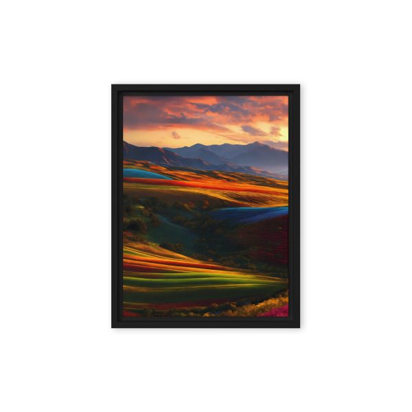 Chromatic Horizon: Sunset Over Rolling Hills