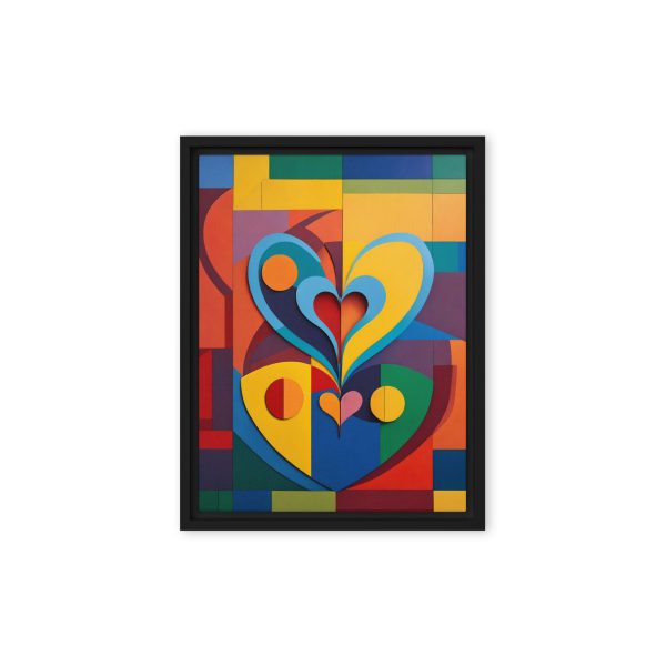 Vibrant Heart Abstract Wall Art – Bold Geometric Design