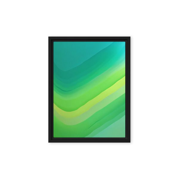 Emerald Waves Abstract Canvas Print