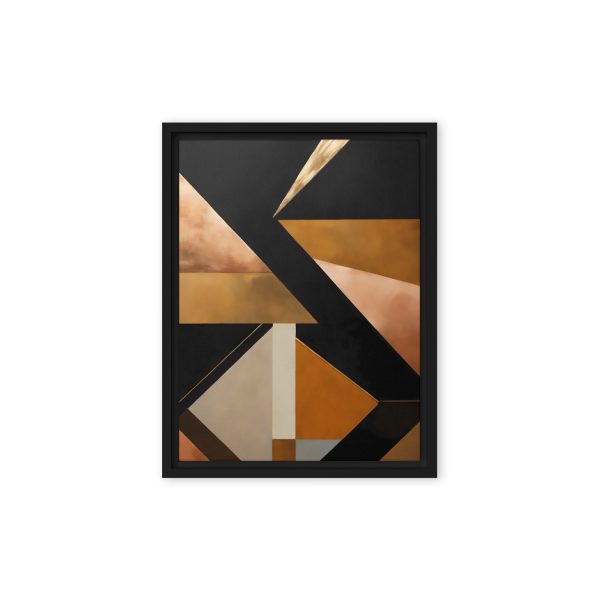 Golden Geometry Abstract Canvas Print