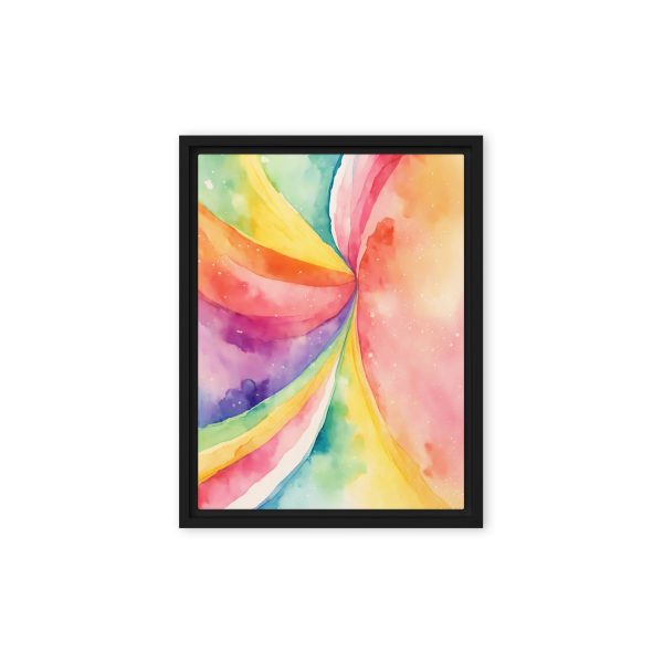 Rainbow Burst Watercolor Canvas Print