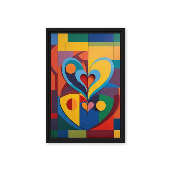 Vibrant Heart Abstract Wall Art – Bold Geometric Design - Image 5