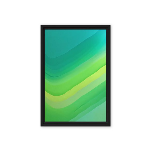 Emerald Waves Abstract Canvas Print - Image 5