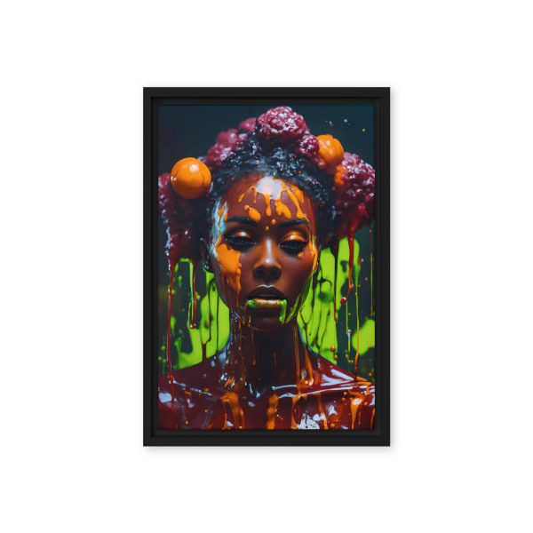 Bold Neon Drip Art – Striking Afrocentric Portrait - Image 5