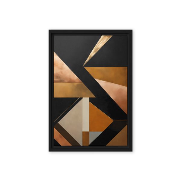 Golden Geometry Abstract Canvas Print - Image 5