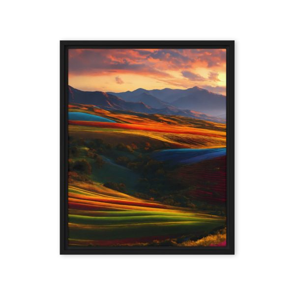 Chromatic Horizon: Sunset Over Rolling Hills - Image 6