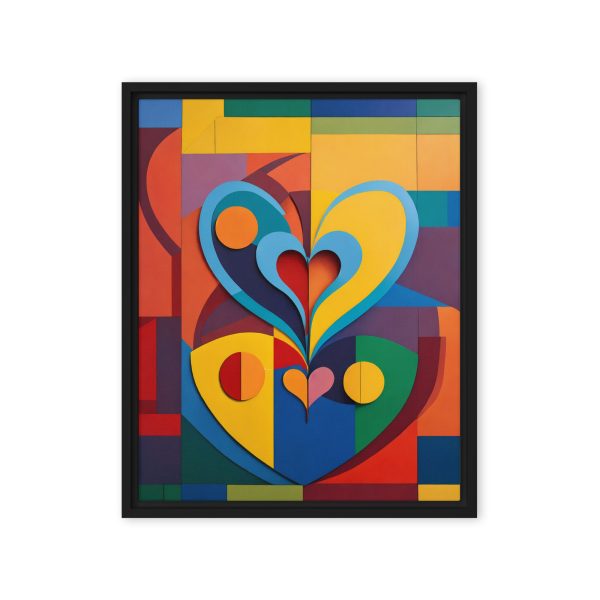 Vibrant Heart Abstract Wall Art – Bold Geometric Design - Image 6