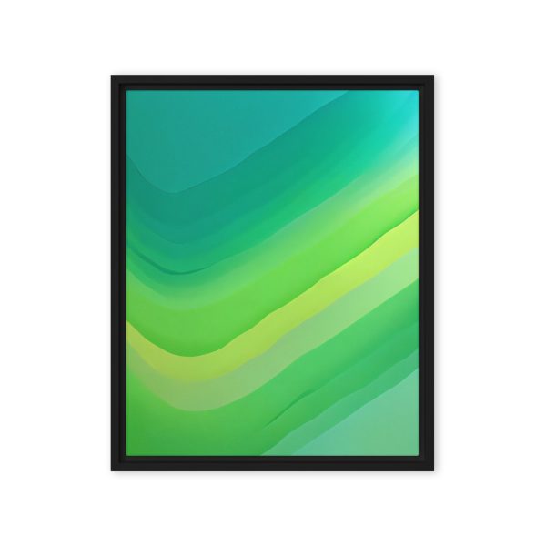 Emerald Waves Abstract Canvas Print - Image 6