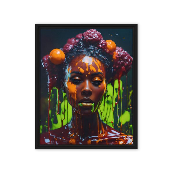 Bold Neon Drip Art – Striking Afrocentric Portrait - Image 6