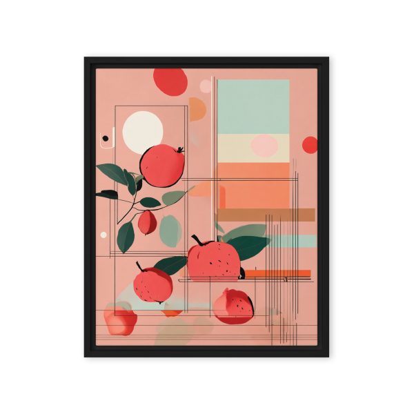 Fruity Geometry: Modern Still Life Canvas - Image 7