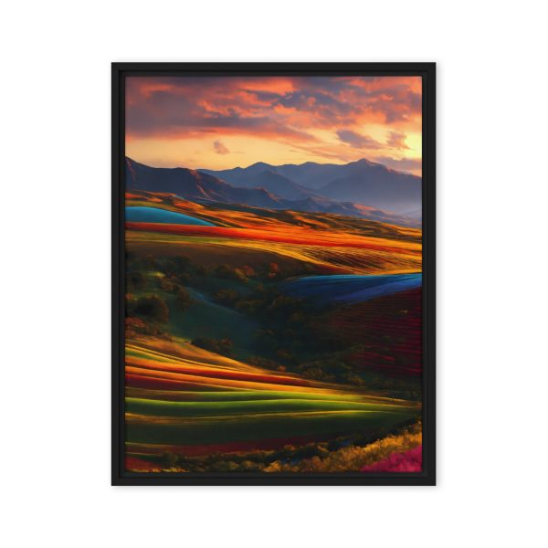 Chromatic Horizon: Sunset Over Rolling Hills - Image 7