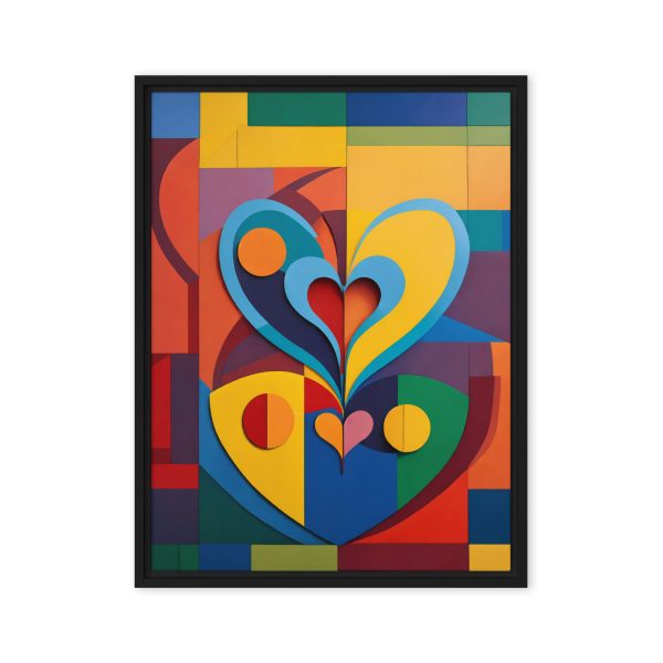 Vibrant Heart Abstract Wall Art – Bold Geometric Design - Image 7