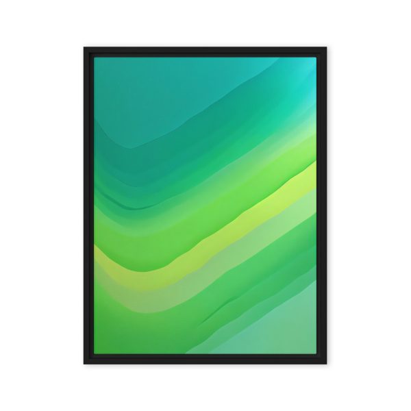 Emerald Waves Abstract Canvas Print - Image 7