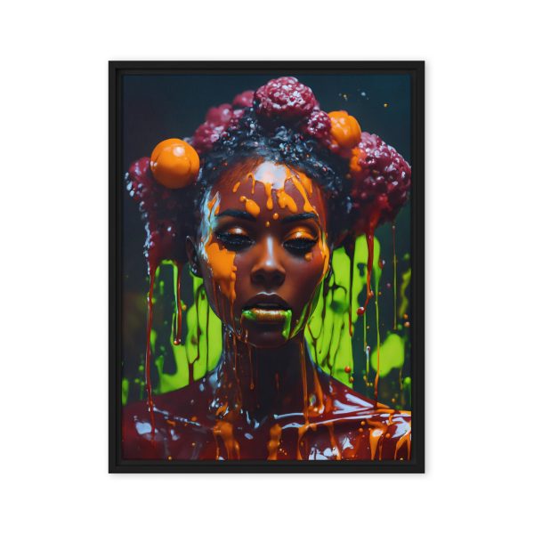 Bold Neon Drip Art – Striking Afrocentric Portrait - Image 7